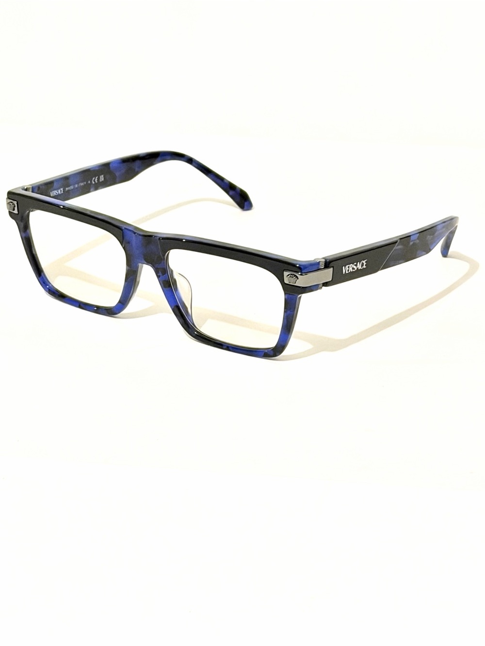 Versace Mod. 3354 F 5460 Black and Blue NWT Eyeglasses 3354F New Authentic
